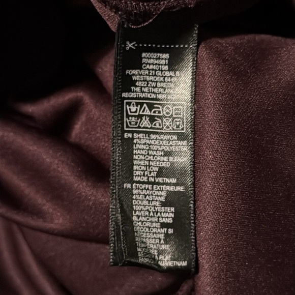 NWT Forever 21 Purple 3/4 Sleeve Dress Size M - Picture 5 of 5